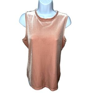 Women's Gap Pink Velvet Sleeveless Top - S
